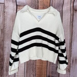 Pistola Arlo Stripe Cotton Polo Sweater Preppy Classic Coastal‎ Maritime Large